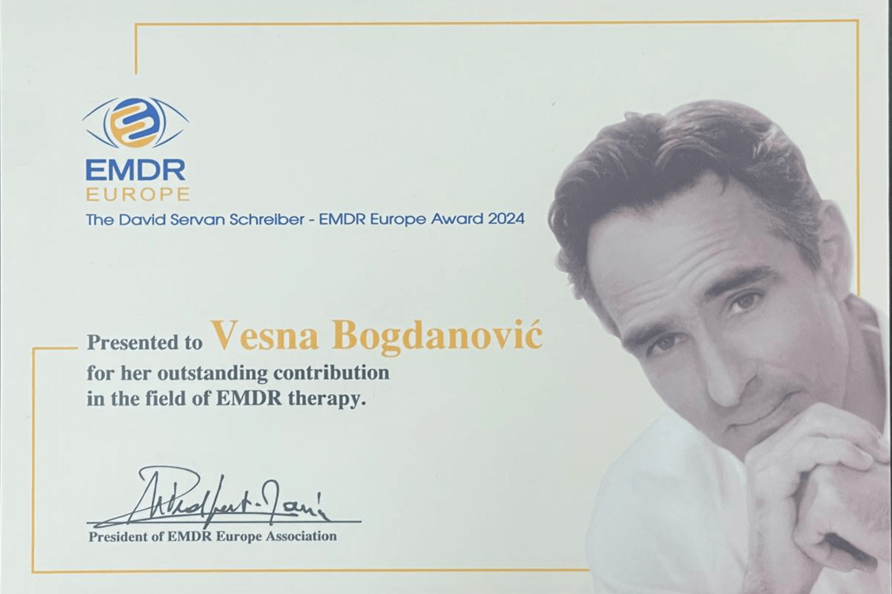 EMDR Europe Award 2024 – priznanje